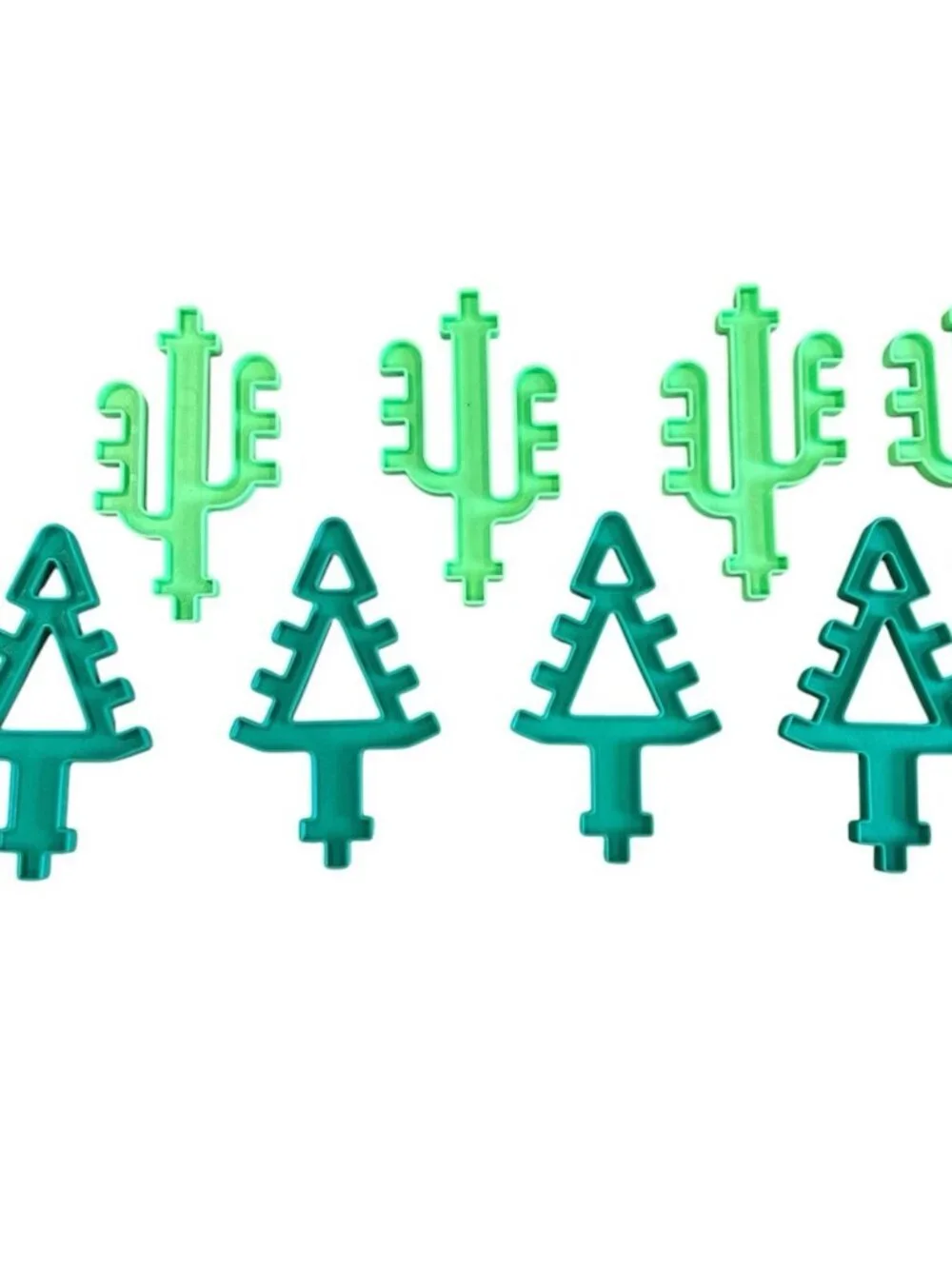 Little Tikes Waffle Blocks Steam Train - trees and cactus Lot Of 8